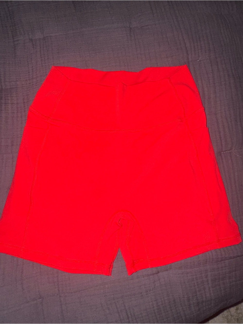 Amazon Women’s Red High-Waist Athletic Shorts